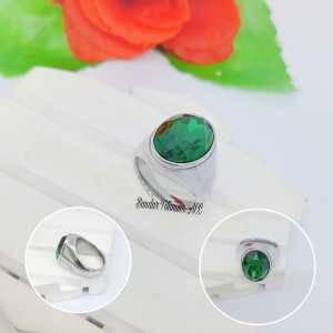 CINCIN COWO TITANIUM BATU BULAT CEMBUNG FASHION ANTI KARAT DAN ANTI LUNTUR (COD)