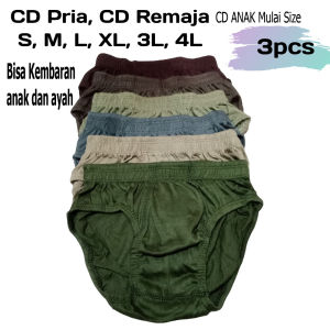 3PCS Celana Dalam Pria Dewasa Celana Dalam Pria Remaja Celana Dalam Jumbo