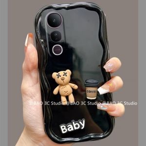 นิ่ม ใหม่ เคสโทรศัพท์ Phone Case VIVO V50 Lite VIVOV50 Lite VIVOV50Lite 4G 5G เคสโทรศัพท์ Ins น่ารัก3D การ์ตูนที่สร้างสรรค์ตุ๊กตาหมีกาแฟแฟชั่นตลกๆเคสนิ่มป้องกันการตก2025