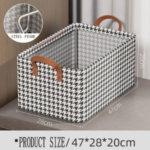 Foldable Large Clothes Storage Box Steel Frame Foldable Storage Box Wardrobe Closet Drawer Storage Basket