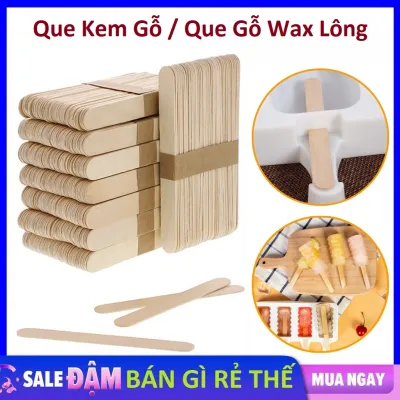 Set 50 Que Kem Gỗ 15cm - Túi 50 Que dùng làm các sản phẩm handmade như nhà cửa mô hình đồ chơi từ gỗ - Bộ 50 QUE GỖ WAX LÔNG Toàn Thân Phết Sáp đã được tiệt trùng an toàn khi sử dụng