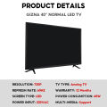 GINZA 24 Inch Led TV  32/40 Flat Screen TV AV-VGA-USB Multi-port TV On Sale. 