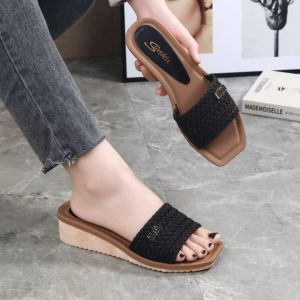 Elegant Braided Wedge Sandals Slipper for Women Indoor/Outdoor Comfort Footwear - CODE 3025-5