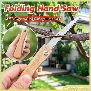 Folding Mini Hand Saw Portable Steel Saw Woodworking Garden Tree Cutting Fine Toothed Hand Tool