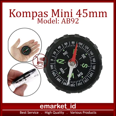 Kompas Saku Mini 45mm AB92 / Compass untuk Hiking Camping Outdoor / Bundar Portable