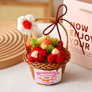 Romantic Mini Crochet Bouquet Handmade Surpries Sunflower Graduation Gift TeacherS Day Mothers Day Flower Gif 情人节仿真花束