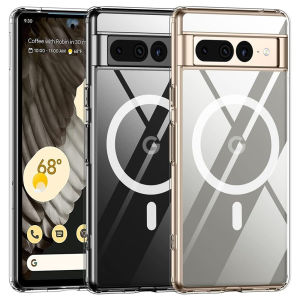 For Magsafe Arcylic Strong Magnetic Wireless Charging Case For Google Pixel 7 Pro Google7 Google7Pro Clear Shockproof Cover