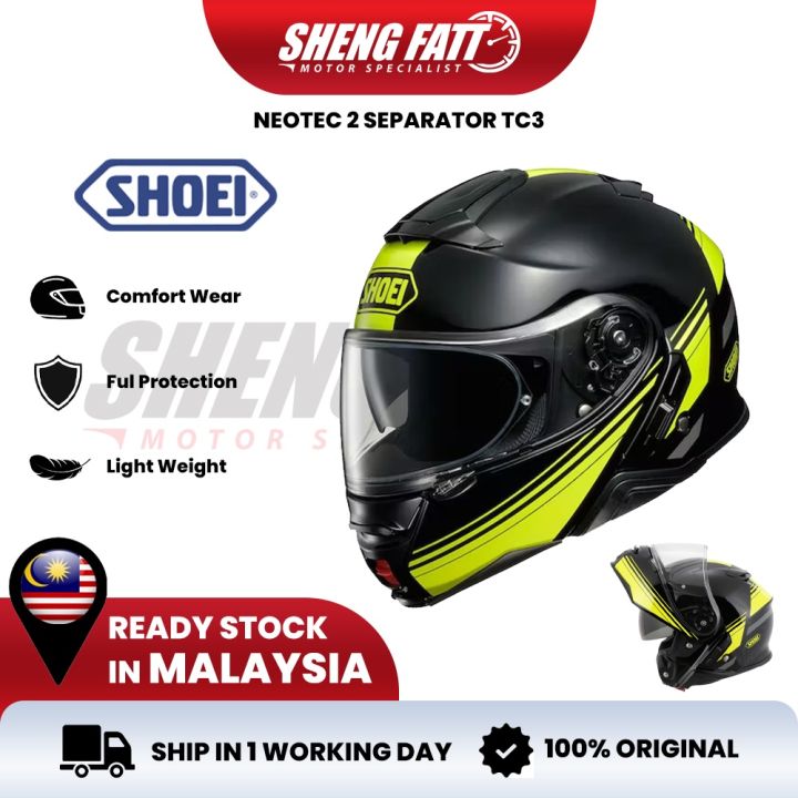 SHOEI Neotec Separator TC3 Helmet Motor Visor Topi Keledar Full