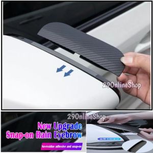 talang cover anti air hujan jepit tempel pelindung kaca spion wiper mobil style motif carbon