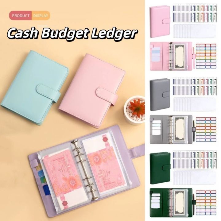 COOLCELLS A6 Sổ sách ngân sách tiền Màu Macaron Nút từ tính Sổ tay rời ...