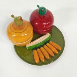 Wooden Haldi & Kumkum Boxes Set | Hand-Painted Haldi Kumkum Holder | Return Gift | Navaratri | Diwali | Set of 1