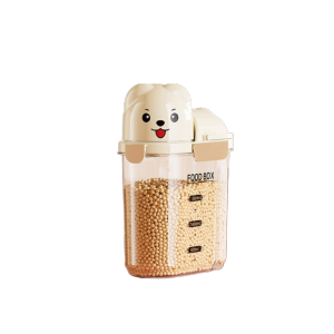 DGFDF Transparent Dog Food Storage Box Large Capacity Leak Proof Airtight Storage Jars Kitchen Organizer with Scale  Storage Boxes Household