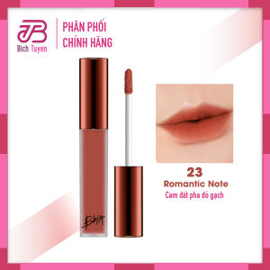 Màu 23 Son kem lì Bbia Last Velvet Lip Tint Version 5 23 Romantic Note 5g - Cam Đỏ Đất - Son Kem Bbia Last Velvet Lip Tint – #23 Romantic Note