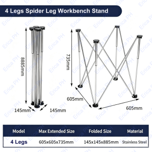 SUS Foldable Centipede Work Stand Heavy Duty Spider Leg Construction Workbench Support for Tile Woodworking Renovation