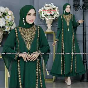 SinggalangFashion-COD//Gamis Abaya Turkey/ Abaya Arab Warna Jersey Mix Ceruti Bordir Mote Swarosky Turkey Model SULTAN 01 Terbaru