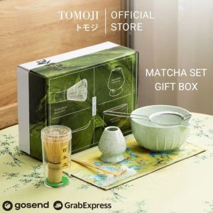 Tomoji Matcha Set Gift Box - Perlengkapan Pembuat Teh Matcha - Japanese Style Matcha Making Tools