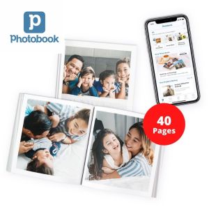 6" x 6" Mini Square Hardcover Simple Book 40 pages [Photobook App Exclusive]