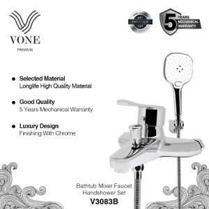 VONE Kran Bathtub Mixer Keran Shower Panas Dingin Set V3083B ( VONE PREMIUM )
