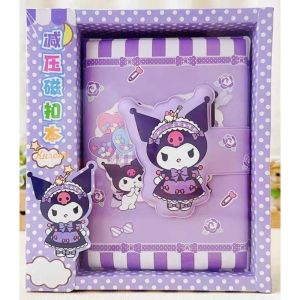 4 Styles Sanrio Mymelody Kuromi Cinnamoroll Pochacco  Reduced Pressure Journal Diary PU Leather Notebook Squeeze Vent Schedule Planner Birthday Gift