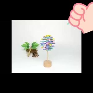 木制旋转棒棒糖抖音同款费氏数列创意摆件减压玩具陀螺旋转棒棒糖Wooden rotary lollipop Tiktok the same type of creative placement of Fisher series decompression toy gyro rotary lollipop
