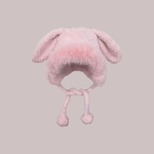 BETTERFORM Woolen Winter Hat Lacing Warm Bear Ears Hat  Ear Protection Bucket Hat Women