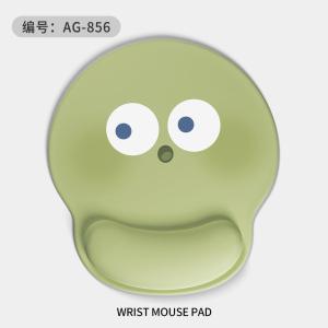 Funny round mouse pad rubber wrist rest dirt-resistant office wrist rest