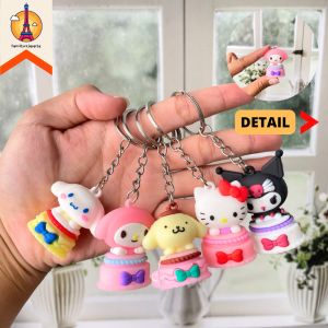 Gantungan Kunci Sanrio Kue 5 Varian Pompurin Cinnamoroll Kuromi Hello Kitty Melody GK-1155 Aksesoris Tas Keychain Funny Gift Best Present For Birthday Event Souvenir