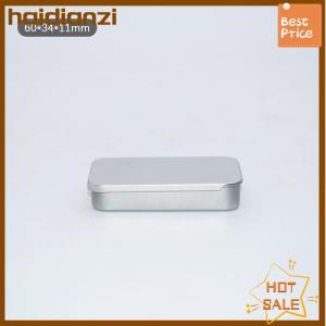 haidianzi กล่องดีบุกขนาดเล็กกล่องดีบุกรูปทรงสี่เหลี่ยมผืนผ้ากล่องเก็บยาเม็ดแบบกดทำจากดีบุก