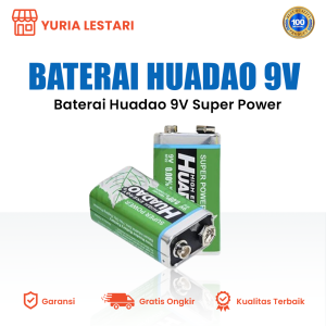 Batterry Huadao 9V Super Power High Energy Battere Multimeter Batre Baterai KOTAK 9volt