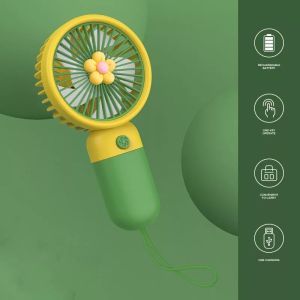 Kipas Angin USB Bentuk Bunga Warna Pastel Portable Rechargeable - Mini Fan Genggam Portabel