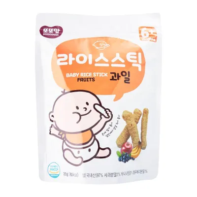 DDODDOMAM Fruits Rice Stick Baby Snack