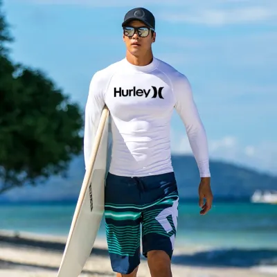 Hurley Mens Swimwear Elastic Sun Protection Clothing Surfing Suit Jellyfish Wear Anti-wear Clothing