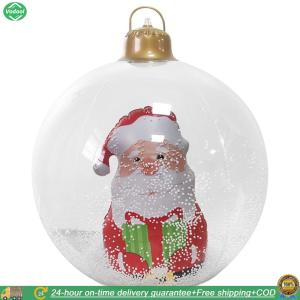 [New] Christmas Luminous Inflatable Decorative Ball Giant Inflatable Ball Ornaments Outdoor Balloon Ornament for Yard Porch Decoration