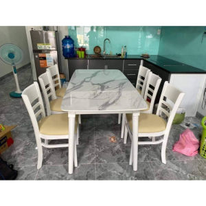 BÀN ĂN CƠM 6 GHẾ BÀN ĂN GIẢ ĐÁ SIÊU BỀN - thiết kế bên trong NGỌC MAI