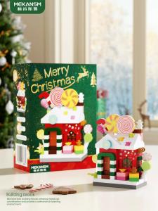 [6ชิ้น] ต้นคริสต์มาสบล็อกตัวต่ออิฐมินิชุดก่อสร้างสำหรับการชุมนุมของเด็กของเล่นเด็กอายุ8ปีของขวัญ