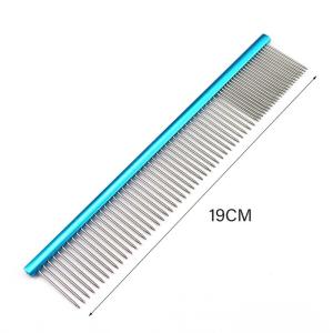 【Hot Sale】Light Aluminum Pet Comb 6 Colors Optional Professional Dog Grooming Comb Puppy Cleaning Hair Trimmer Brush Pet Accessories
