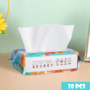30/50pcs Disposable Cotton Facial Tissue Multipurpose Dry Wet Thick Cleansing Towel Face Wash Wipes