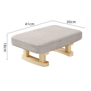 Stool Home Creative Adult Sofa Stool Fashion Low Stool Solid Wood Square Stool Fabric Living Room Shoe Retro Small Bench