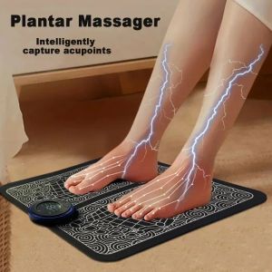 EMS Electric Foot Massager Pad: Relief Pain, Relax Feet, Acupoints Massage Mat, Shock Muscle Stimulation, Improve Blood Circulation
