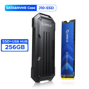 ORICO Portable Cooling M.2 NVMe SATA SSD Case Dual Protocol External 10Gbps Enclosure with Lanyard Heatsink for Outdoor Travel