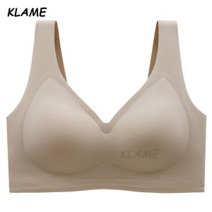 KLAME M-5XL Plus Size Bra Multi-color Jelly 40-120kg Underwear Bralette Girls Gathered Without Marks Without Steel Ring Brassiere Beauty Back Adjustable And Removable Bras KLM896