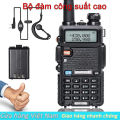 Bộ đàm Baofeng UV-5R phiên bản mới nhỏ gọn  Bộ đàm 2 băng tần số UHF/VHF kết hợp nghe đài FM và đèn pin chiếu sáng chuyên dụng cho bộ đàm, Bộ đàm công suất cao. 