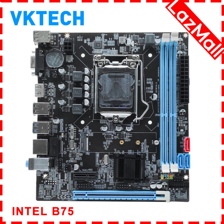[Vktech] B75 Computer Motherboard LGA1155 Socket 16GB Micro-ATX PC Main ...