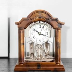 xpkQ Nordic Vintage Silent Table Clocks Highly Textured Small-sized Living Room Desktop Clocks Rotate Pendulum Fashional Home Decor 8N6Y2