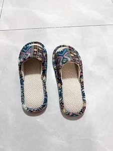 [Free Shipping] Linen slippers for women spring and summer ethnic style non-slip soft sole suitable for entertaining guests at home spring and autumn womens model
