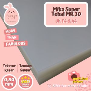(ISI 10) Plastik Mika Super Tebal 05 mm MK-50 Ekstra Doff A4 A5 A6