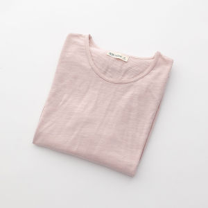 [ Summer New ][ Summer New ] Terry Cotton Spring Summer Mens Free Shipping Couples Half Sleeve Base Shirt T-Shirt Pure Cotton ins Trendy Short Sleeve T Xi Ming Shi [ Ultra-Thin Sweat-Permeable ][ Ultra-Thin Sweat-Permeable ]