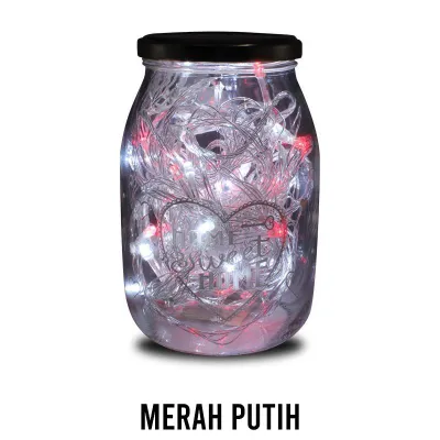 Lampu Natal Hias Warna-warni 4 Meter Motif Bulan Bintang Crystal Bola Anggur Salju/ Lampu Tumblr LED Rainbow Dekorasi