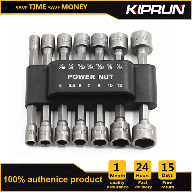 5-Pack 5/16" Magnetic Socket Adapters - Hex Drill Bit Converters For Screwdrivers