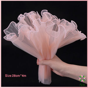 Ayla ผ้าโปร่งสำหรับตกแต่งช่อดอกไม้ เค้ก แต่งของขวัญ สไตล์เกาหลี พร้อมส่งในไทย  DIY Floral Wrap Yarn